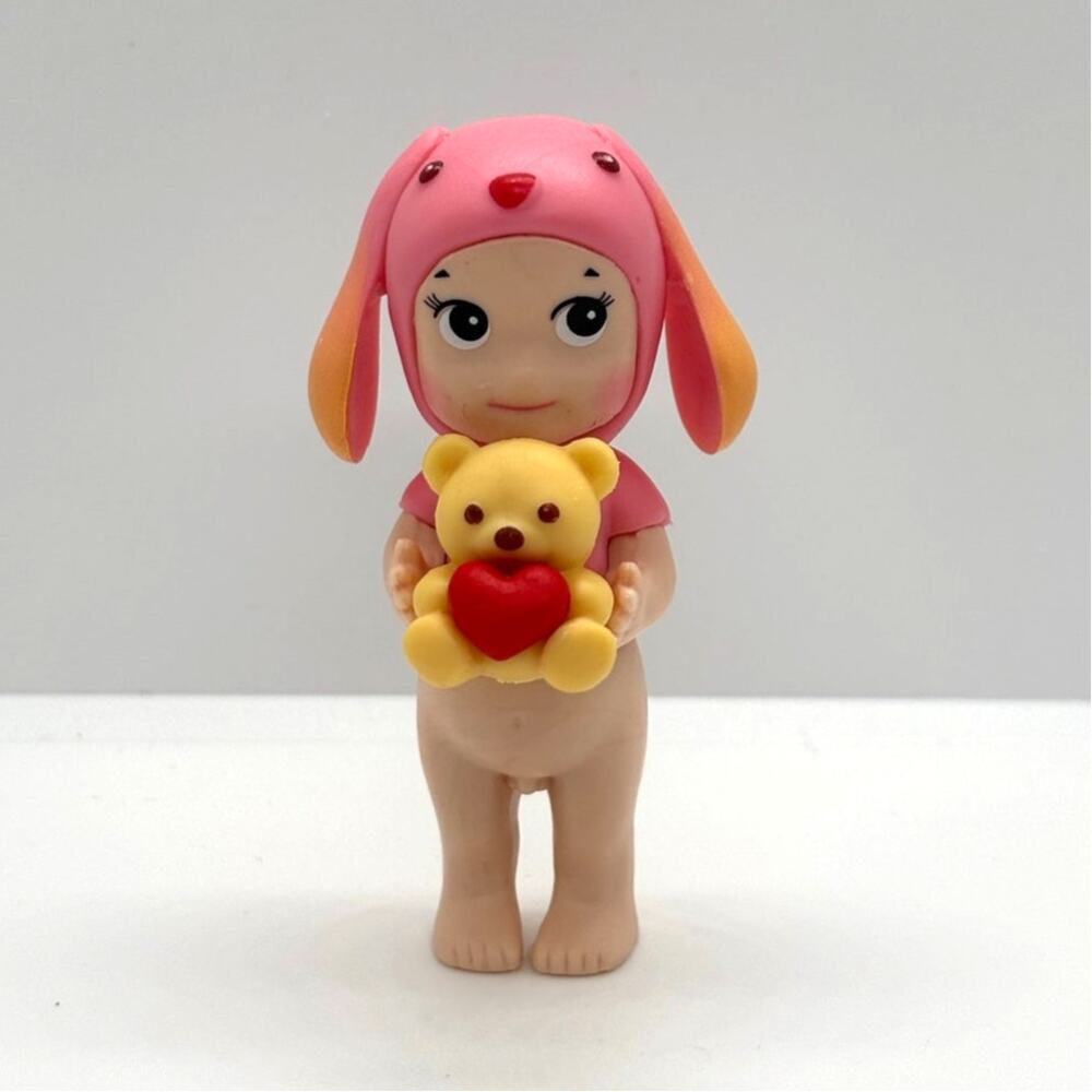 New Unbranded Collectible Mini Figure Rabbit with Bear Costume, Open Blind Box